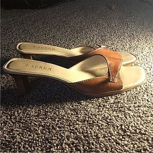 Carmel Brown Darien Buckle RL Slide Sandals